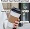 50-pack of 16 oz disposable coffee cups with lids and sleeves, perfect for hot beverages. Ideal for to-go coffee, parties, family gatherings, and office use. Upgraded for better insulation and convenience.